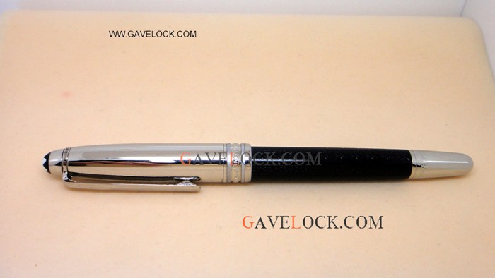 AAA Replica Montblanc Meisterstuck Rollerball Black & Silver Cap Pen AAA Replica Montblanc Meisterstuck Rollerball Black & Silver Cap Pen